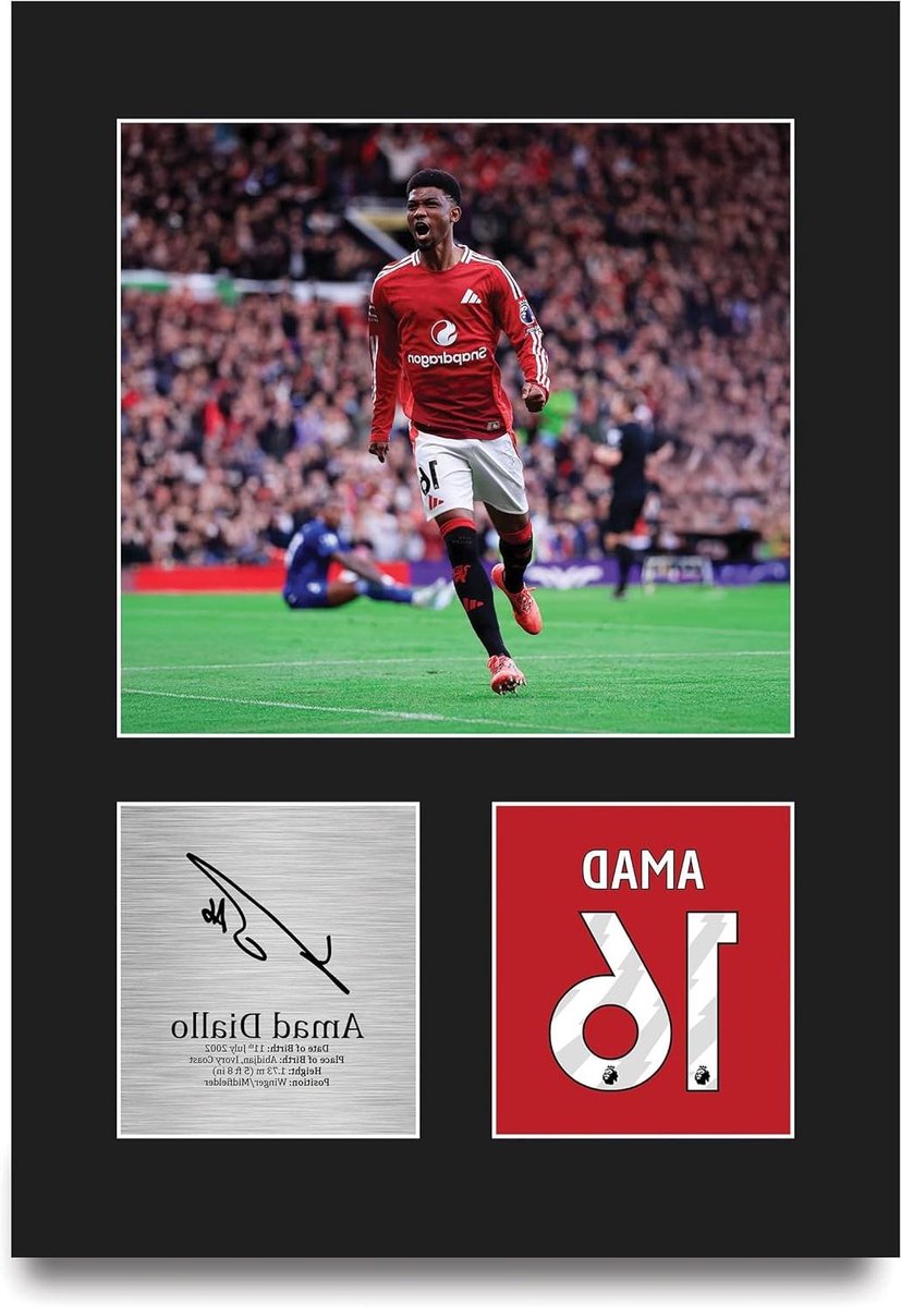 Gesigneerde Foto - Fan Merchandise - Cadeau Geven - Professioneel Gemaakt - A4 Formaat - Zwart