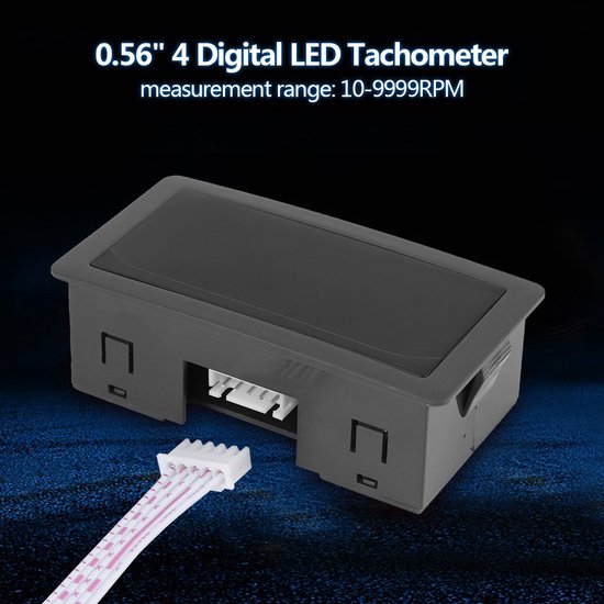Digitale Toerenteller - Snelheidsmeter Meter - Snelheid Meten - 4 Digit LED Display - 80 x 42 x 25 mm — afbeelding 4