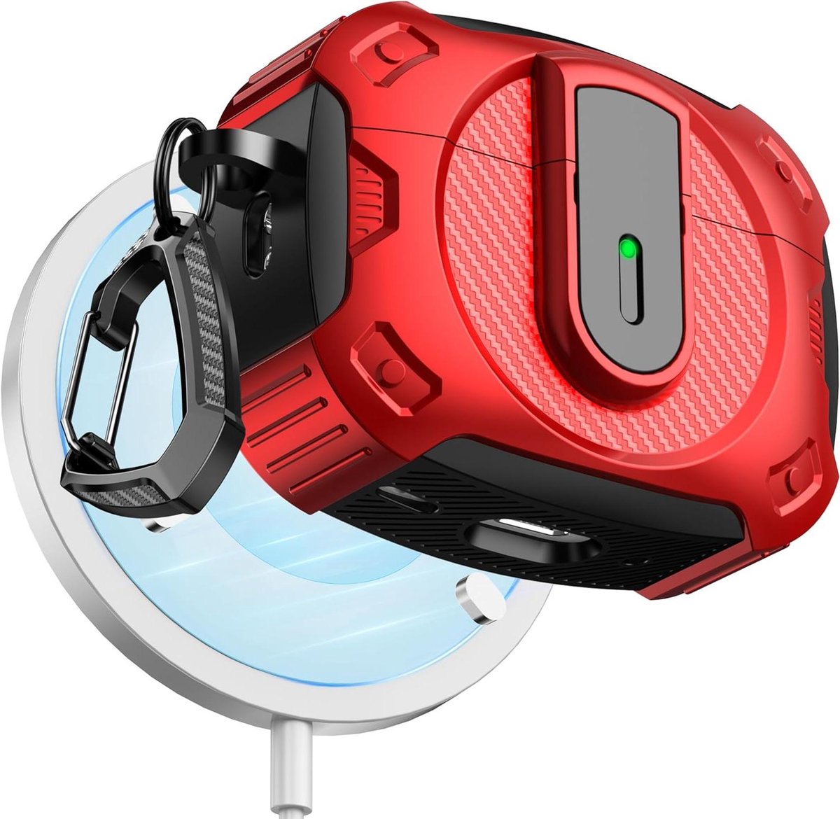 AirPods Pro Hoesje - Beschermhoes Koptelefoon - Bescherming en Opladen - Uniek Schakelaarontwerp - 8 x 25 x 45 cm