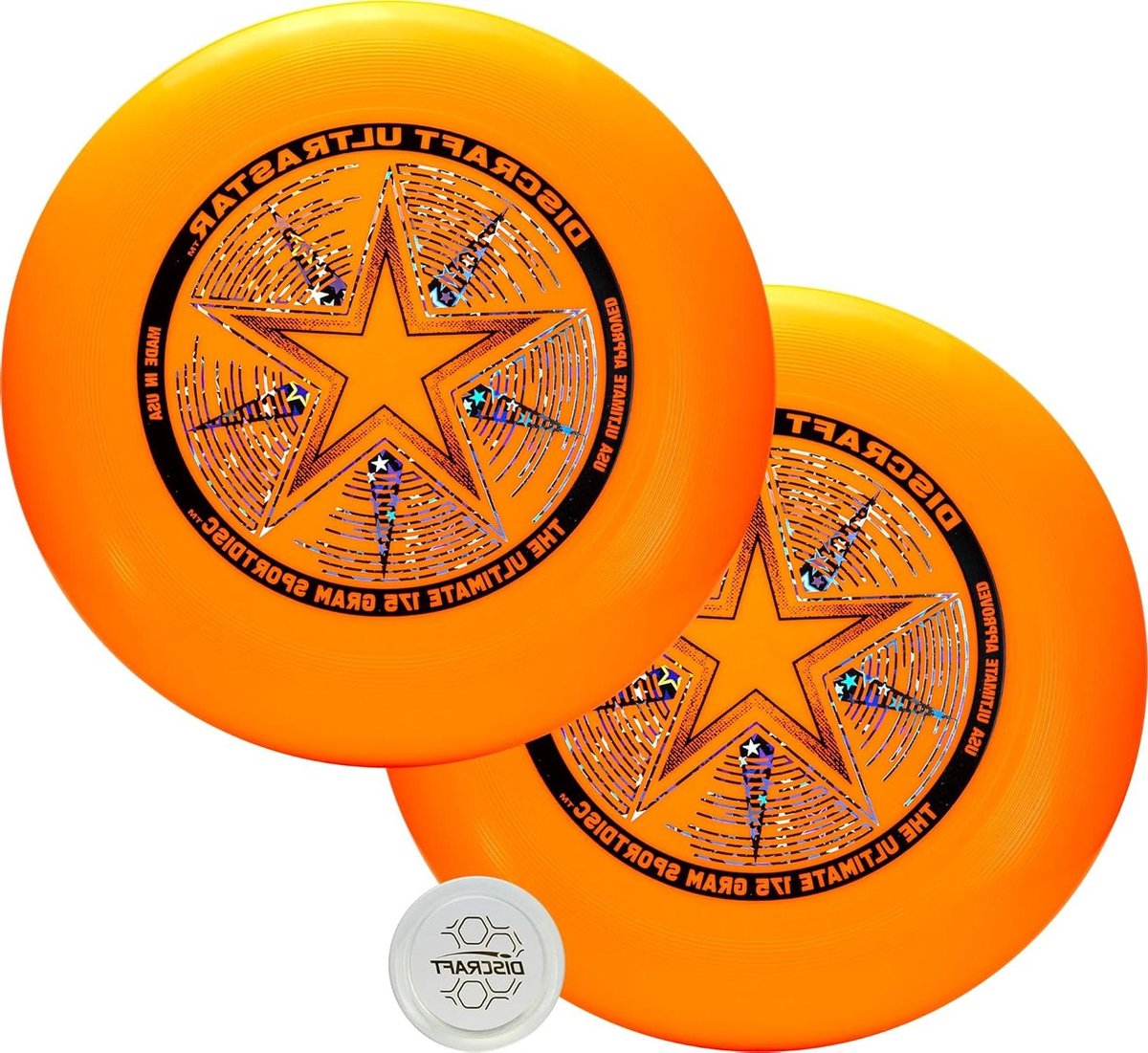 Ultimate Schijven - Vliegende Schijven Frisbees - Sport Spelen - Gevarieerde Folie Ontwerpen - 2 stuks - Oranje