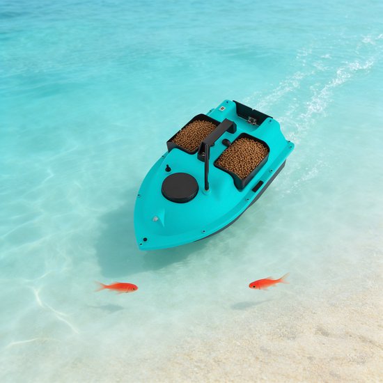 Visaasvoerboot Blauw 5200Mah GPS Vissersboot Aasboot RC-visboot tot 2kg 25*50*15cm Afstandsbediening Vangboot — afbeelding 5