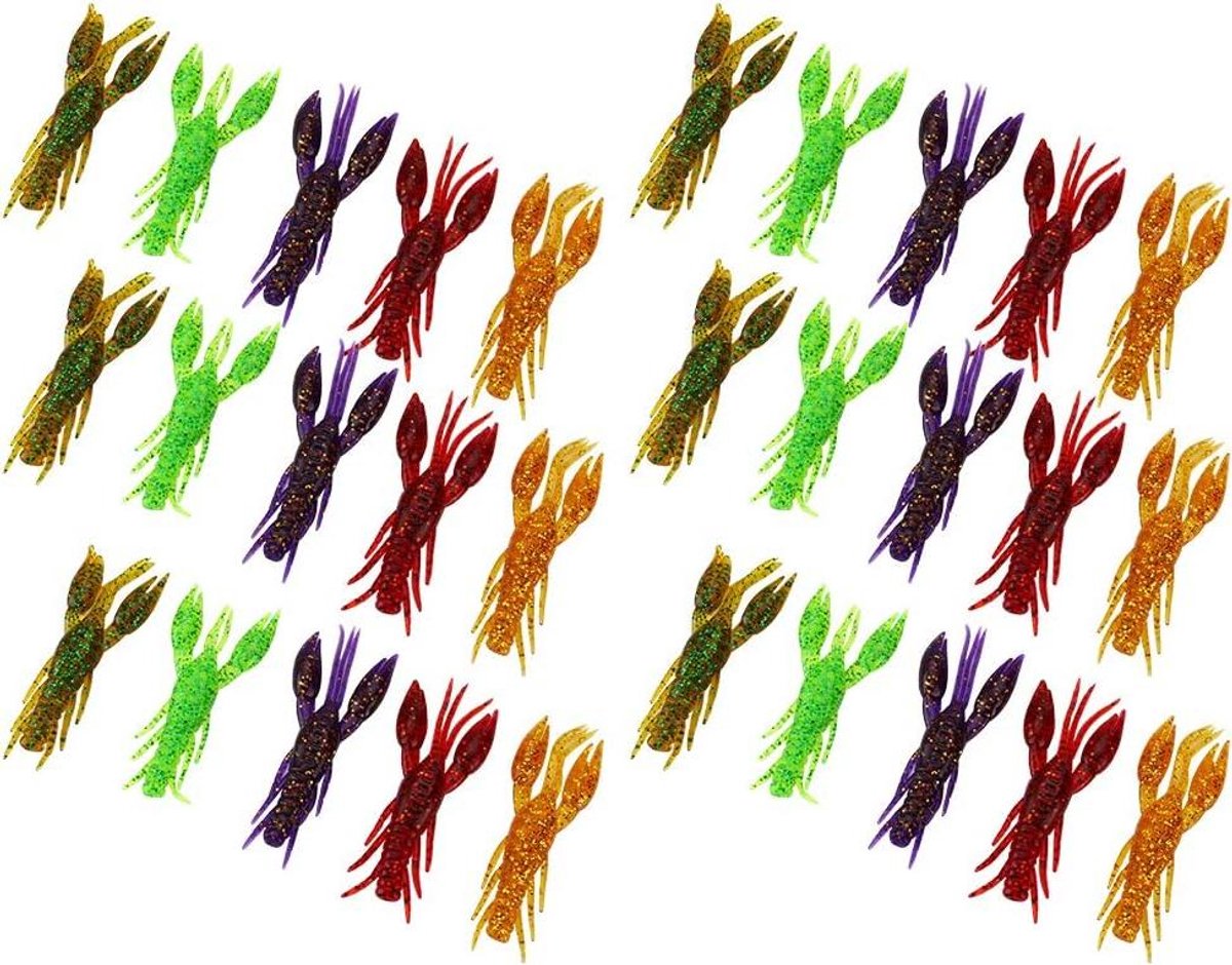 Rivierkreeft Visaas - Zacht Aas - Vissen Vangen - Realistische Actie - 30 Stuks - Multicolor