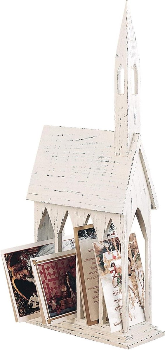 Kaarthouder Kerk - Decoratieve standaard - Kaarten presenteren - Kerk Toren Ontwerp - 61 cm hoog - Weerbestendig