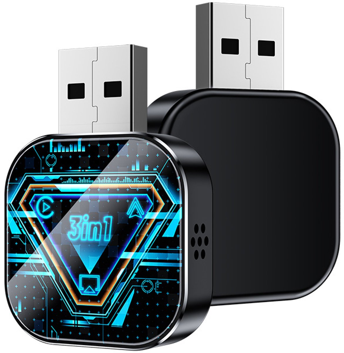 Draadloze CarPlay-adapter voor iPhone, compatibel met bedrade CarPlay-adapters voor in de auto. Mini en compact ontwerp met USB/Type-C-interface, plug-and-play, stabiele verbinding zonder vertraging.