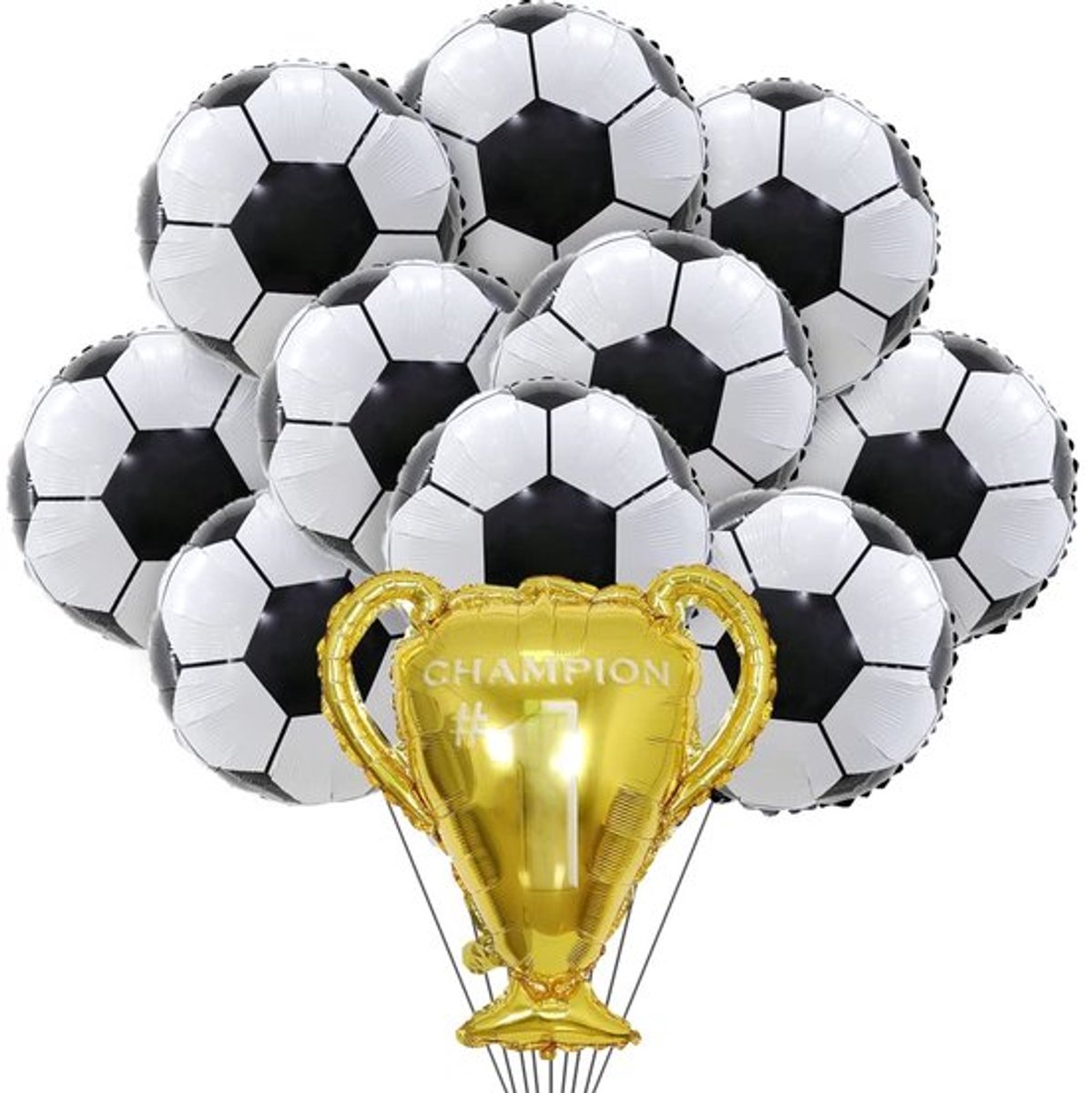 Dailygoody - Trofee Ballonnen - Voetbal Folieballonen - Feestelijke
