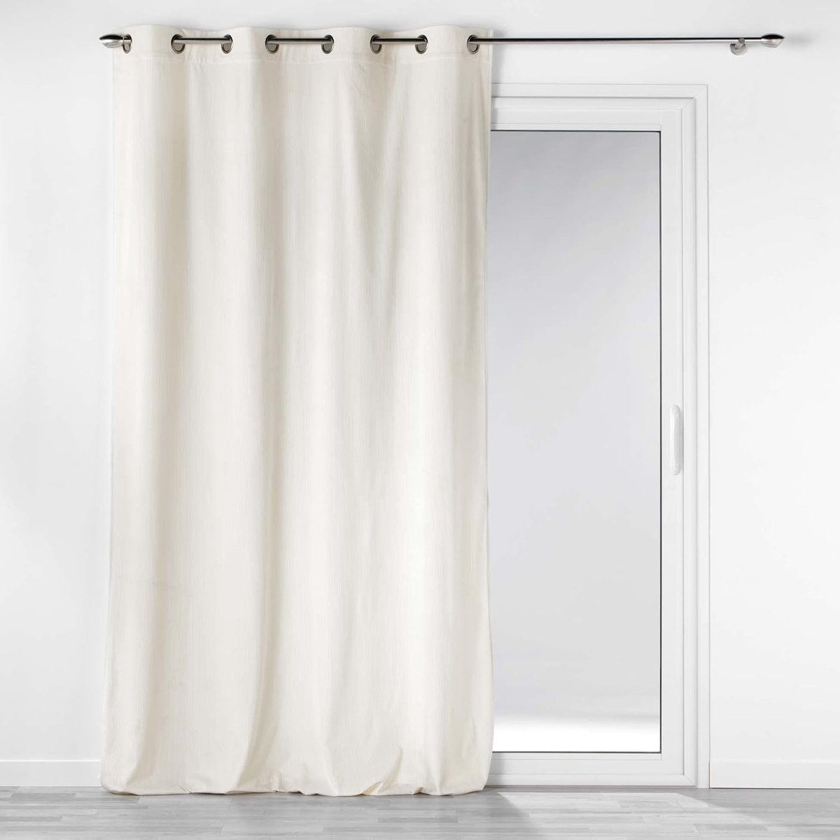 douceur d'intérieur, Gordijn met oogjes (140 x 260 cm), casual, natuurlijk, corduroy