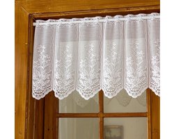 wit bloemen kant bistrogordijn voor woonkamer keuken raam lichtdoorlatend keukengordijnen korte gordijnen modern landhuis vitrage 1 h 60 x b