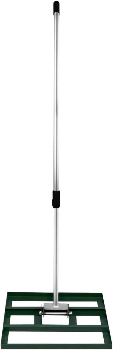 Egaliseerhark Gazon - Vlakhark Grond - Terrein Egaliseren - Uitschuifbare Steel - 50 cm Breed - Groen