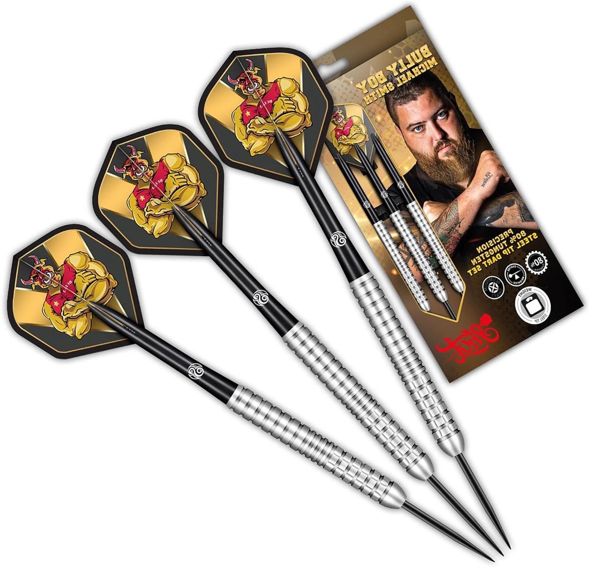 Dartpijlen - Stalen Darts - Precisie Werpen - 80% Tungsten - 23 Gram - Zilver