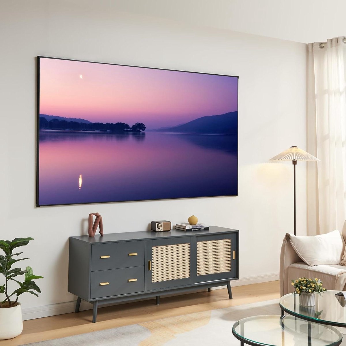 Projectiescherm - Projectieschermdoek - Thuisbioscoop - ALR coating - 100 inch - Grijs