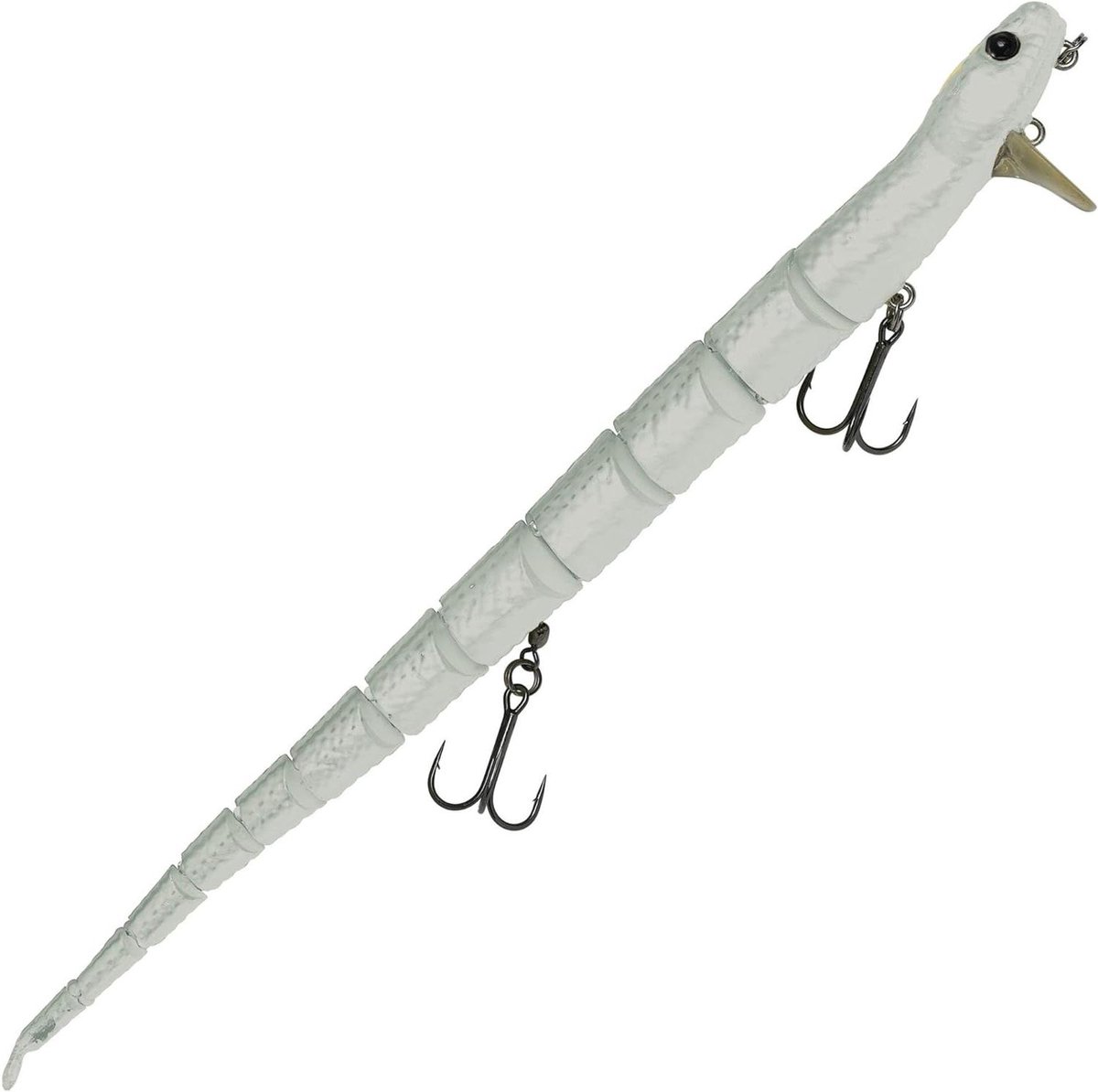 Kunstaas Slang Wobbler - Slang Lokaas - Vissen Oppervlakte - 3D Gescande Details - 30cm 57g - Wit