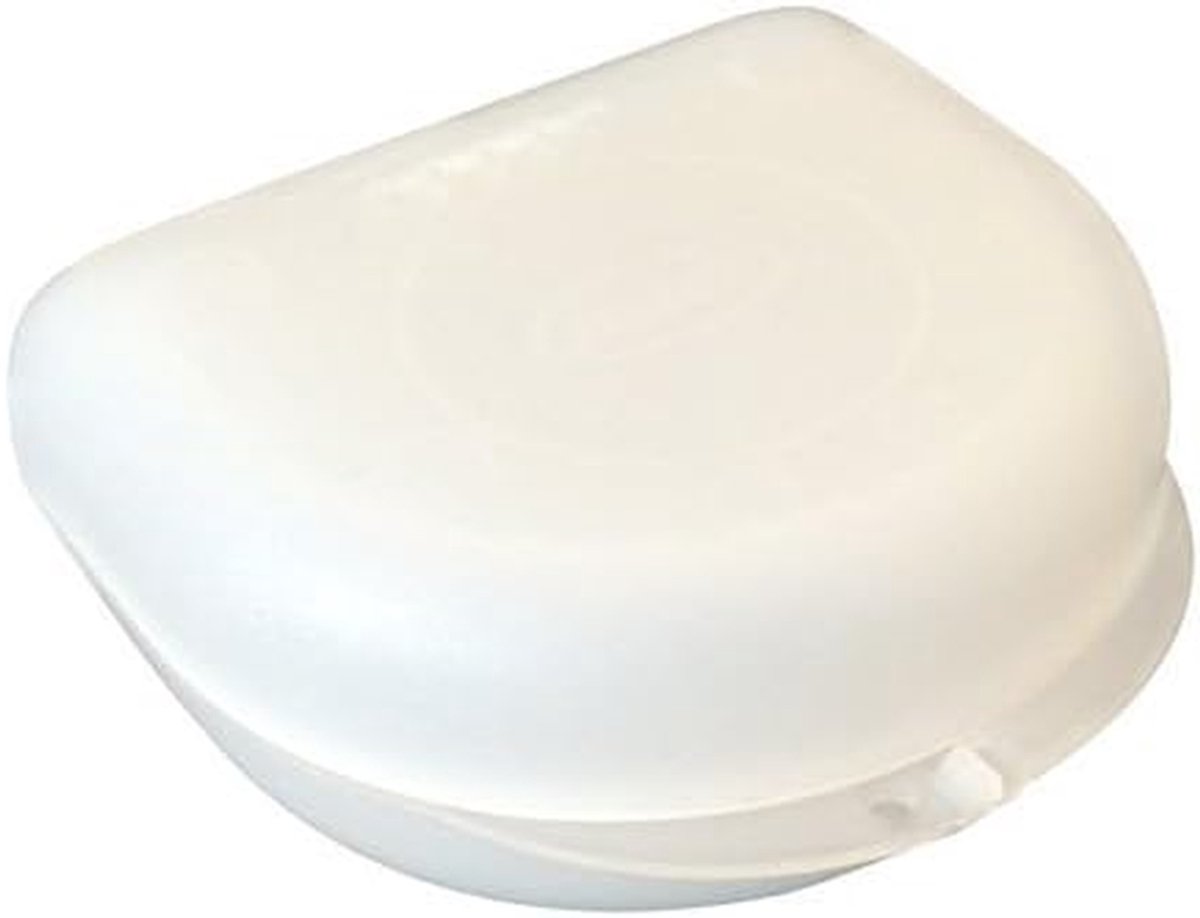 Opbergdoosje Beugel - Retainer Box - Mondhygiëne - Met Sleutelhouder - 66 x 66 x 28 mm - Wit
