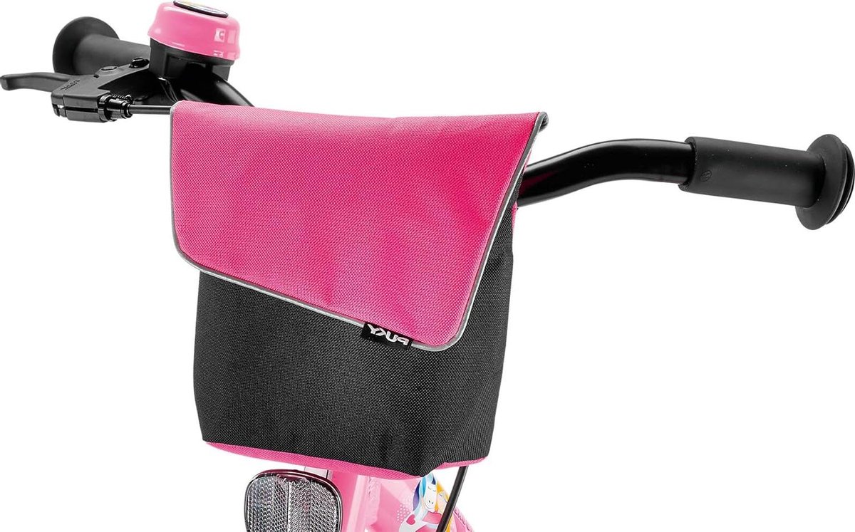 Kinder Fietsstuurtas - Stuurtas Kinderfiets - Spullen Meenemen - Waterafstotend Polyester - 17 x 20 cm - Roze