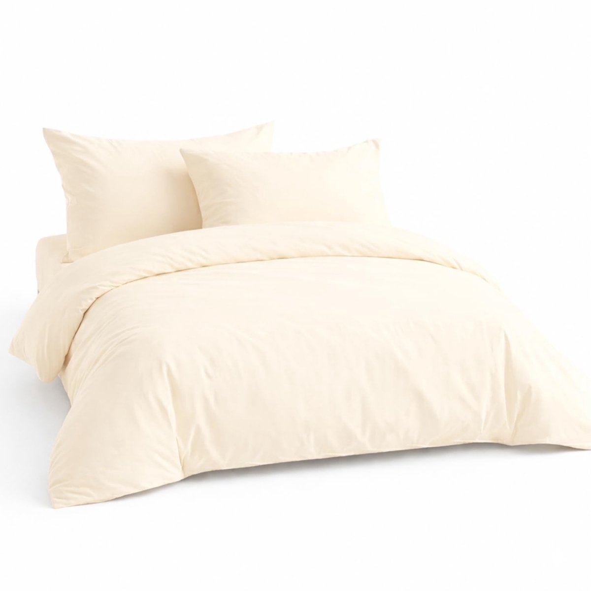 Geborstelde Microvezel 240x220cm Dekbedovertreksets - 100 GSM Crème Dekbedovertrek Met 2 Kussensloop (65 x 65 cm) - Hotelkwaliteit Hypoallergeen, Onderhoudsvriendelijk en Comfortabel