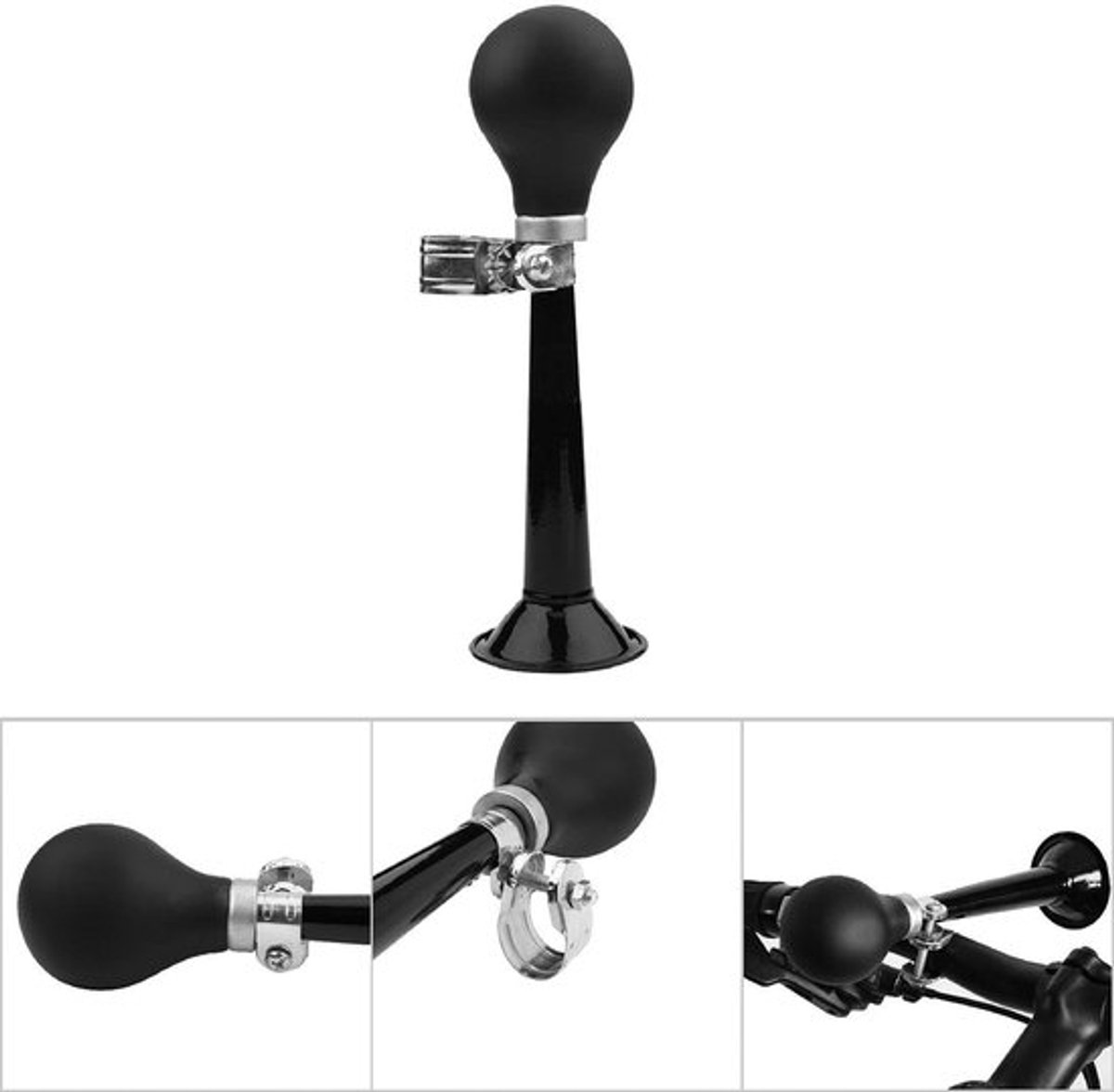Store_9 - Fietshoorn - Rubber Hoorn - Ideaal voor Fietsen - Zwart