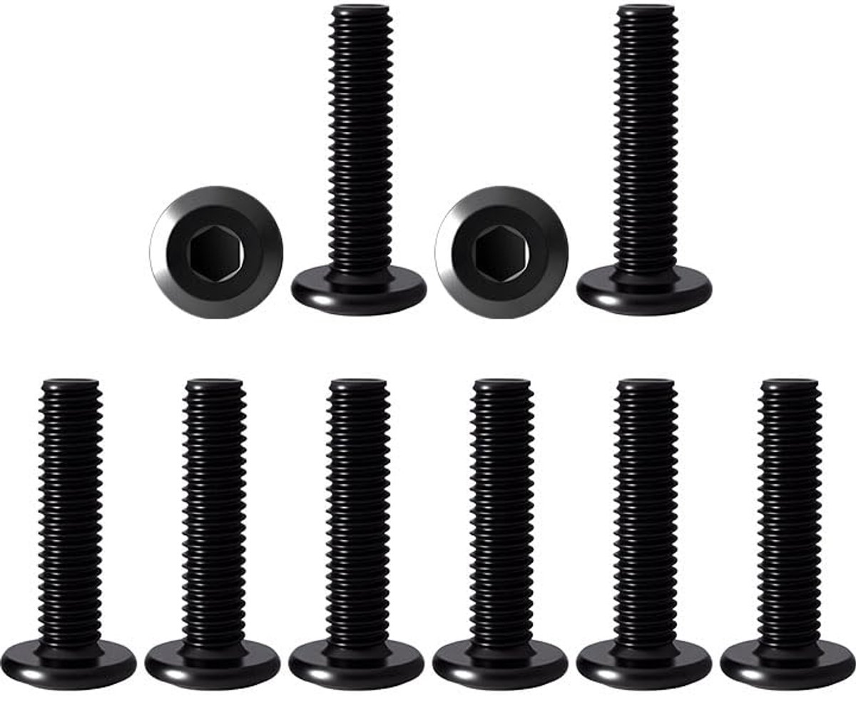 bouten, platte kop meubelschroef M8 X 30 mm (M8x40)