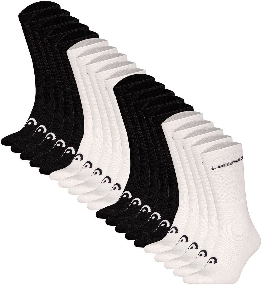 Head Sokken HEAD ELEMENTS ALL SPORTS CREW 20P ECOM Set van 20 Zwart