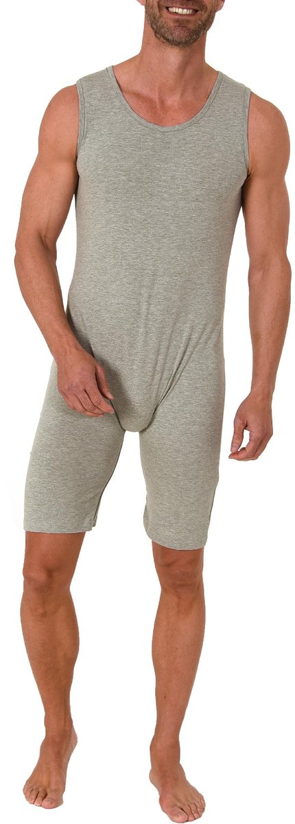Unisex mouwloze zorgbody / korte mouwloze zorgjumpsuit – met rits in de pijp