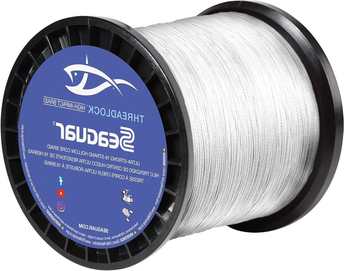 Gevlochten Vislijn - Visdraad Braid - Vissen Hengelsport - 16-Strands Hollow-core - 600 Yards - Wit