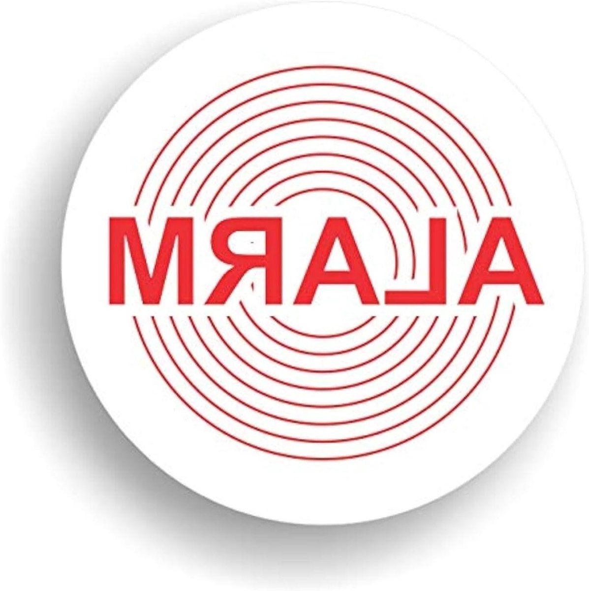 Alarm Stickers - Waarschuwingsstickers Beveiliging - Woning Beveiligen - UV- en Regenbestendig - 45 cm Rond - Wit