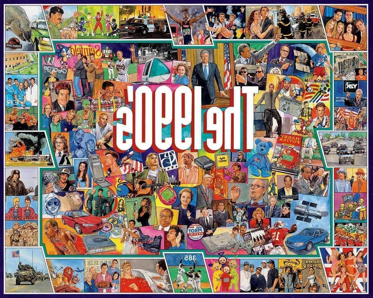 Legpuzzel 1000 Stukjes - Puzzel Kind Volwassene - Ontspanning Thuis - Gedetailleerd Jaren 90 Thema - 61 x 76 cm