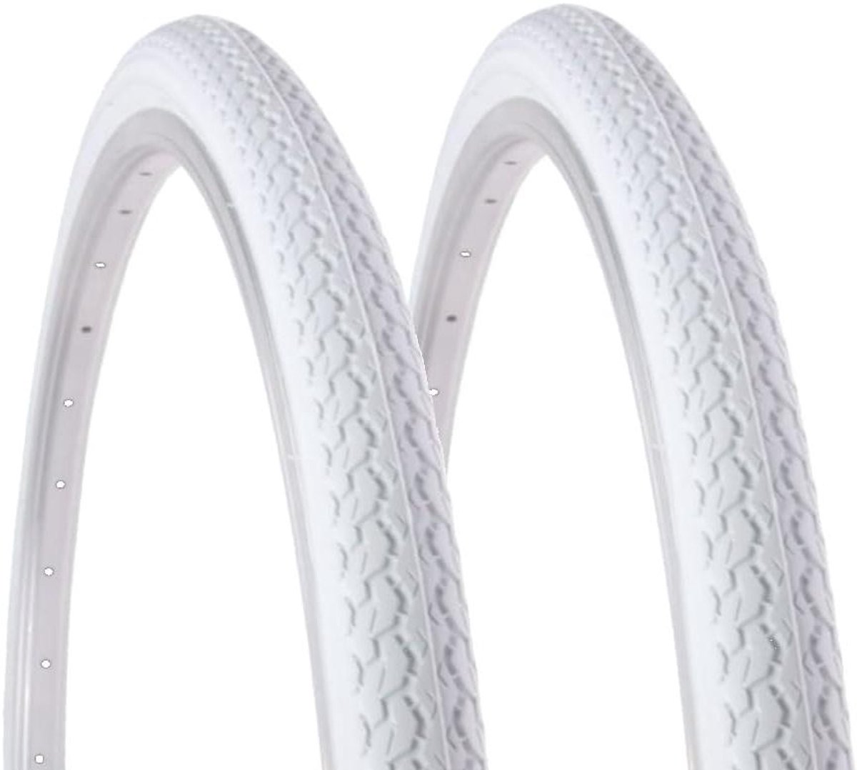 Fietsbanden Set - Wielbanden Stadsfiets - Veilig Fietsen - Klassiek Profiel - 26 x 1 3/8 - Wit