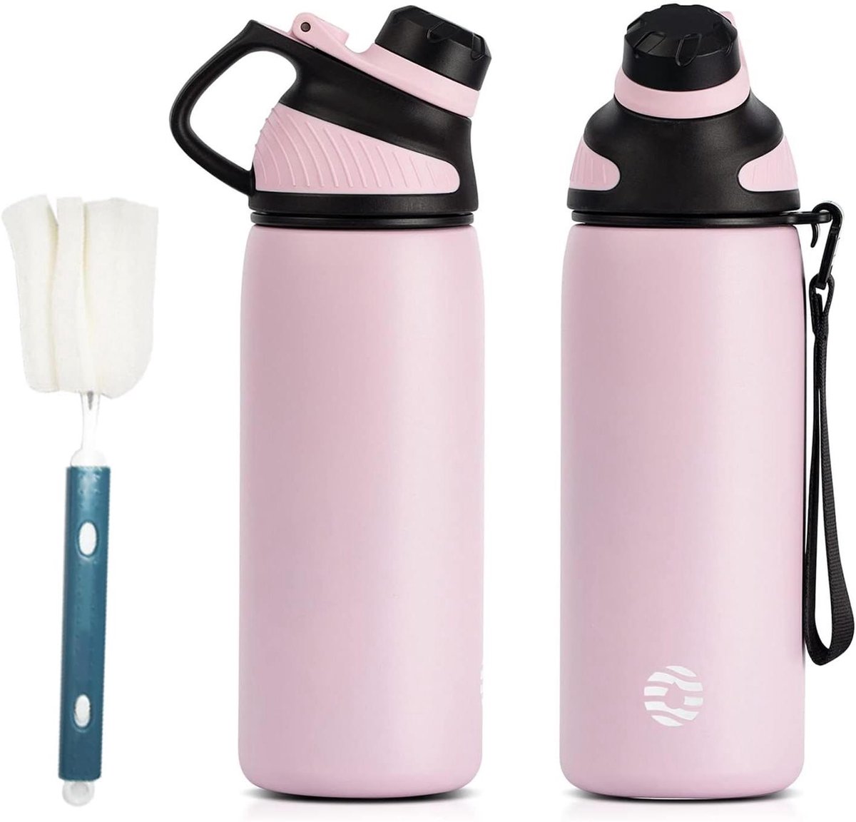 Roestvrijstalen Waterfles - Sportfles Thermosfles - Hydratatie Onderweg - Magnetisch Deksel - 600 ml - Roze