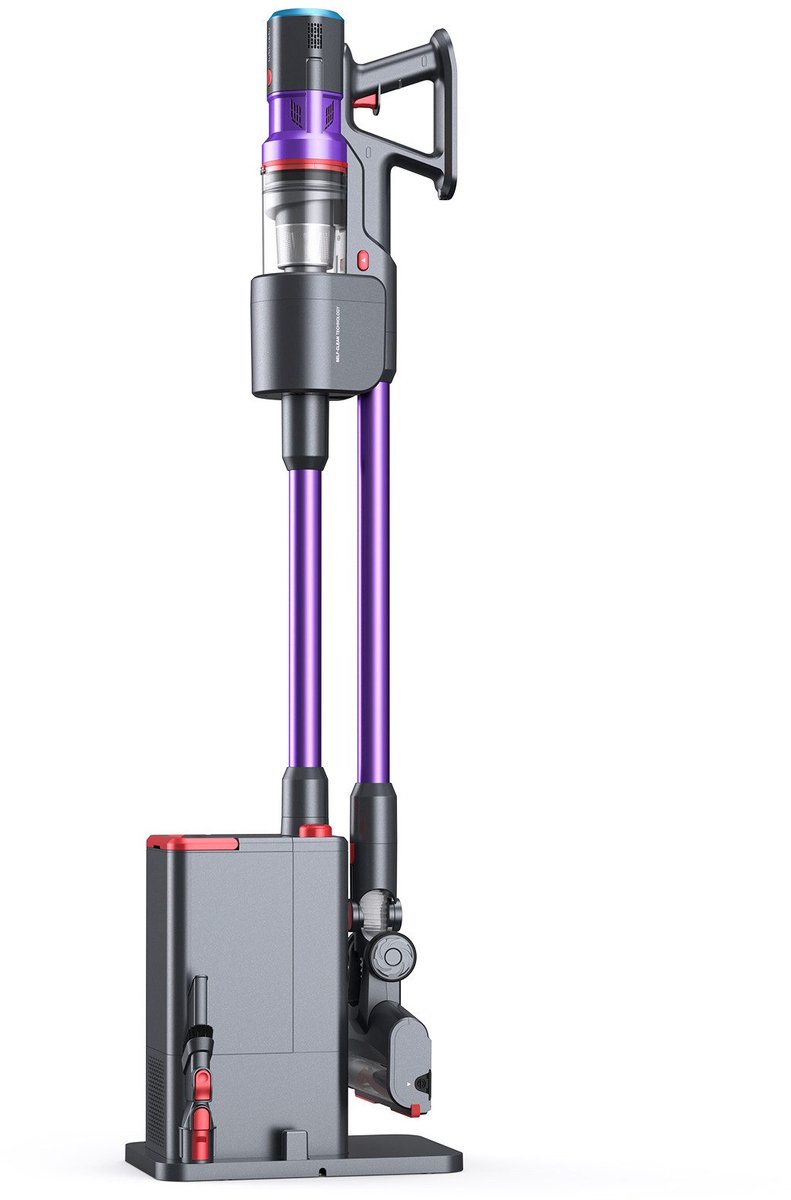 Lubluelu X1000 Draagbare staafstofzuiger Steelstofzuiger met stofopvangstation van 2,5L – 60Kpa Automatisch ledigingsstation - 50 Min Gebruikstijd - Anti-klit Borstel - met Stofzak HEPA - filter - LED-koplampen