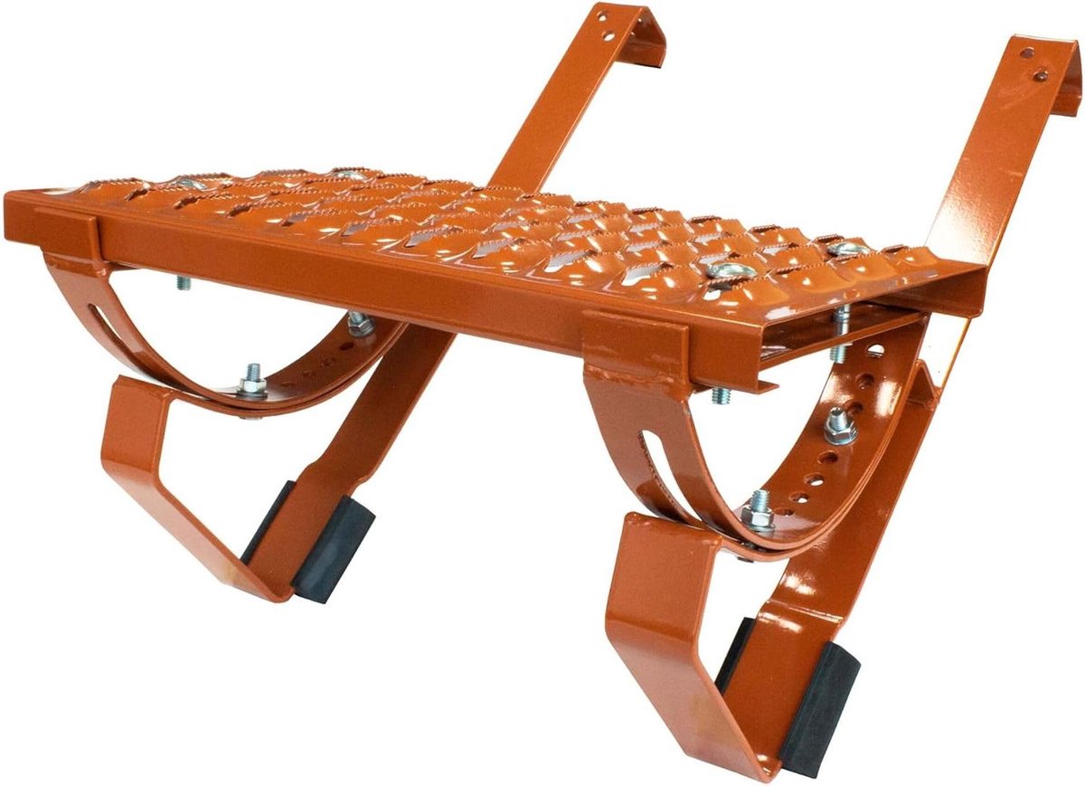 Looprooster set - Dakgang rooster - Veilig dak op - Gegavaniseerd staal - 60 cm - Baksteenrood
