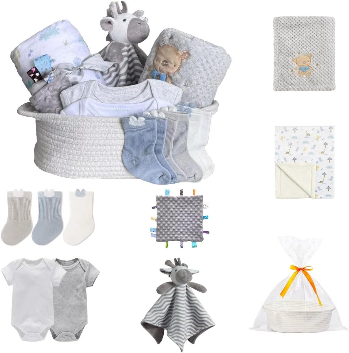 Babyshower Cadeauset - Baby Geschenk - Nieuwe Ouders - Compleet en Stijlvol - 1.2 Kilogram - Niet gespecificeerd