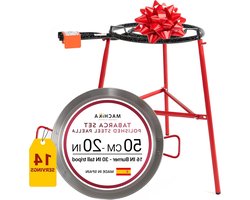 Paella Pan Set - Buiten Koken - Grote Maaltijden - Met Gasbrander - 50 cm Diameter - Zwart