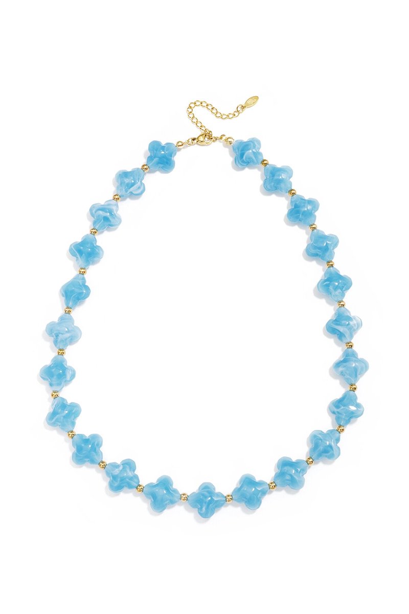 Kralenketting met klaver kraaltjes