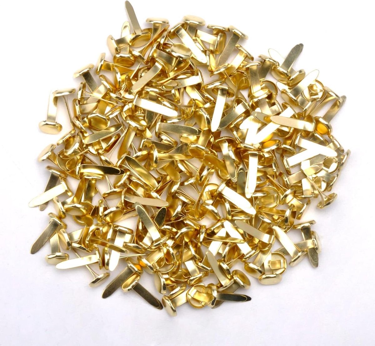 Mini Brads - Patroonklemmen Sluitklemmen - Doe-het-zelf knutselen - Ronde kop design - 8 mm - Goud