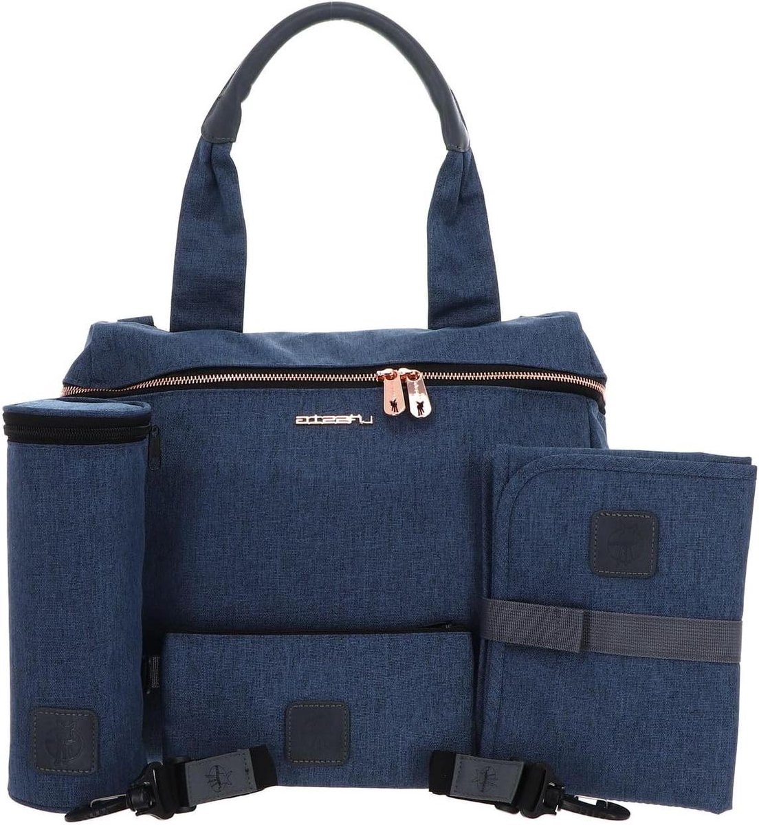 Baby luiertas - Luierrugzak handtas - Baby verzorgen - Vier draagvarianten - 30 x 19 x 40 cm - Blauw