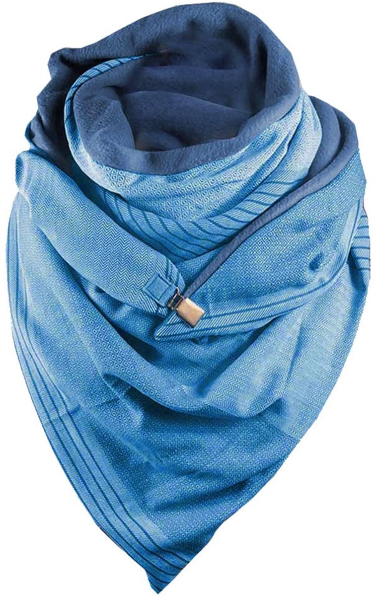 Sjaal voor dames, driehoekig, warm, sjaal, winter, warme sjaals met knopen, bedrukt, sjaals, plaid, mode, winter, groot, zacht, deken