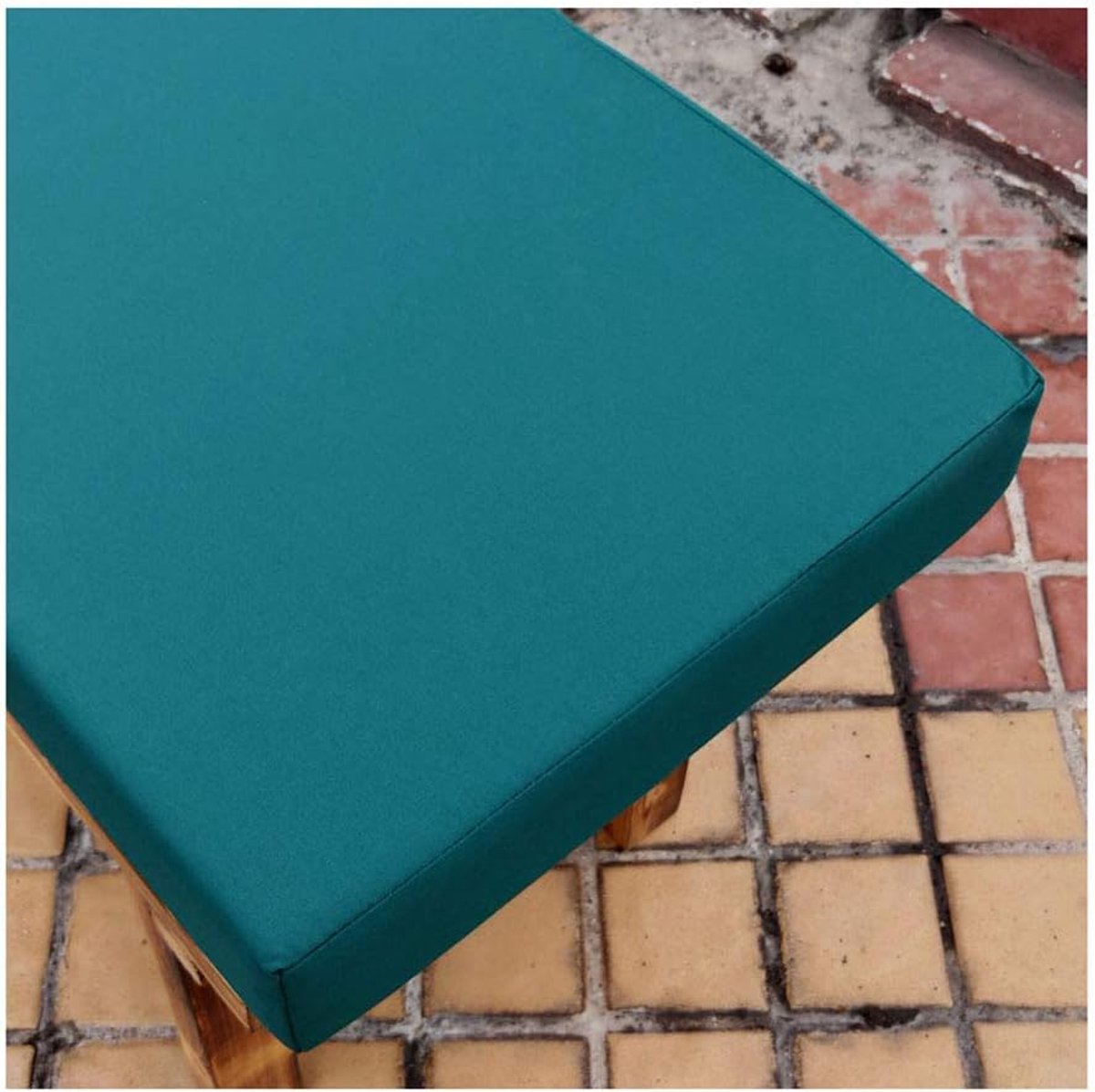 wangk Lange bankkussen 2 3 4 zitsbank pad kussen antislip verwijderbare wasbare tuin patio bank swing mat voor indoor outdoor meubels outdoor kussen -donkergroen 120 × 40 × 5 cm (47 × 15 × 2in)