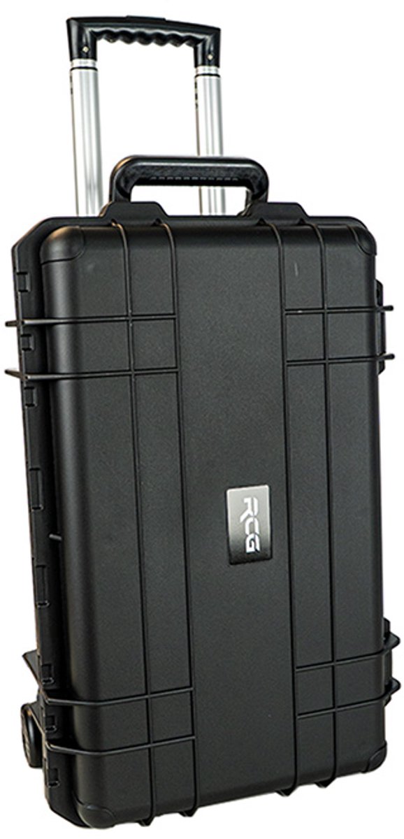 Universele Hardcase Koffer met Plukschuim - 62,5 x 42 x 34 cm - Opbergkoffer - Zwart - Trolley