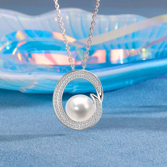 Verjaardagscadeau voor vrouwen echtgenote-natuurlijke zoetwater gekweekte parelketting -Moederdag geschenken voor moeder- verjaardag Valentijnsdag cadeau voor vrouwen, moeder, vrouw, haar, 9-10 mm — afbeelding 5