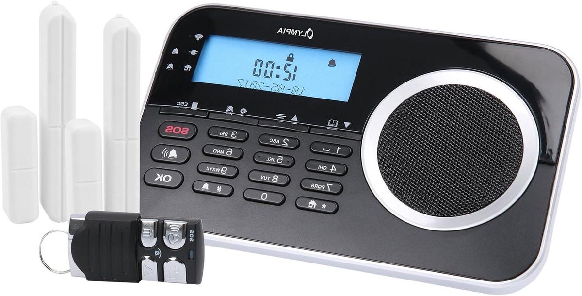 Draadloze GSM set - Alarmsysteem met contacten - Huis beveiligen - App bediening onderweg - Tot 32 sensoren - Zwart