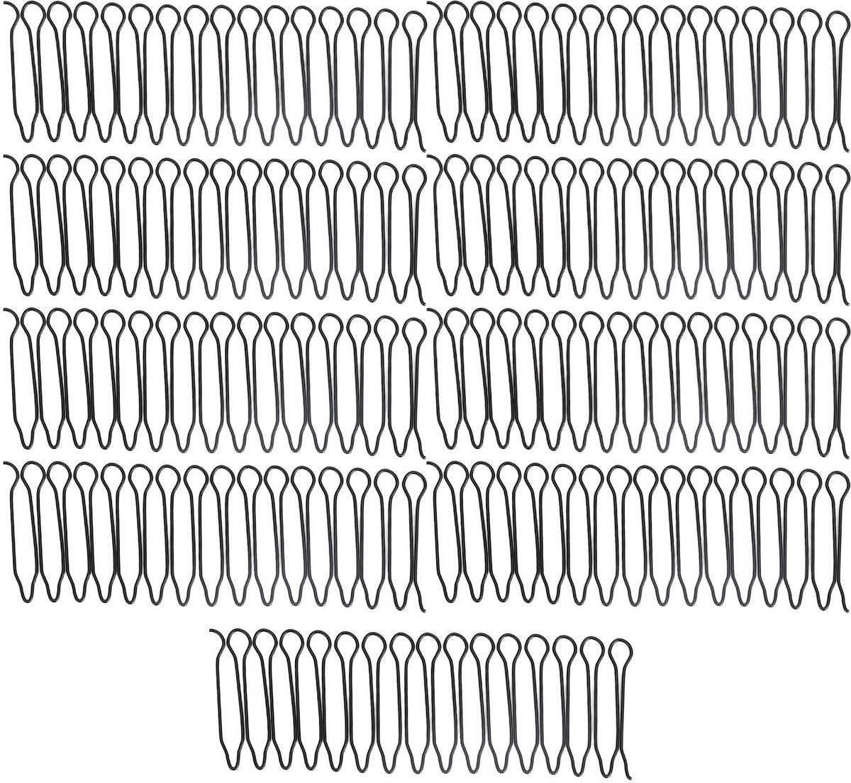 9st U-vorm Haarafwerkingskam, Stretch Onzichtbare Flexibele Haarvorkclip voor Opgestoken Broodje, Haarzijkammen Haarafwerking Fixeerclips voor Dames Meisjes