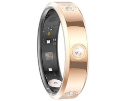 DrPhone RingSense Elegance Slimme Ring - Smart Ring - IP68 - Stappenteller - Goud - EU Maat 61