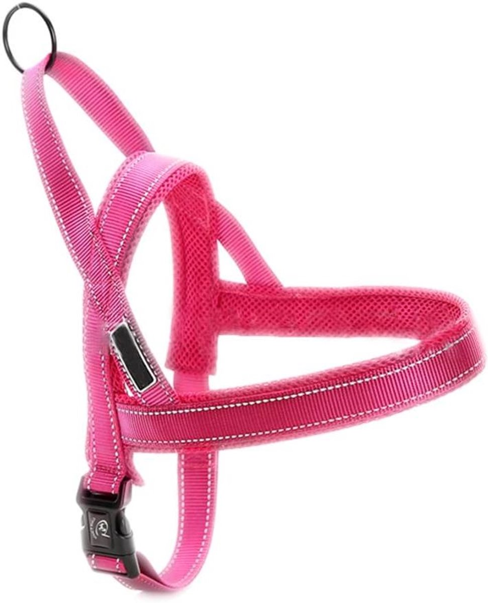 Hondenharnas - Zacht vest - Comfortabel wandelen - Reflecterend design - XS t/m L - Roze