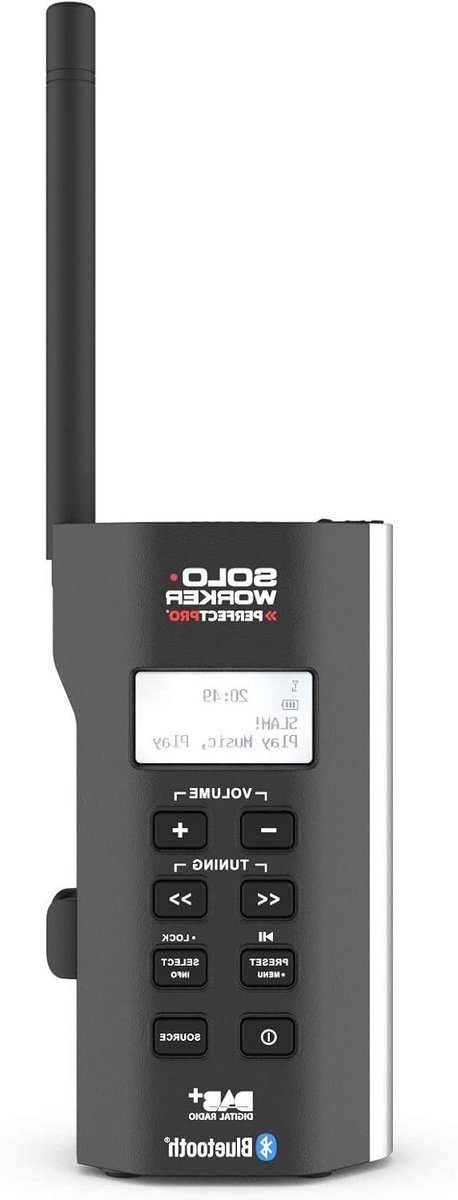 Bouwradio - Werkradio DAB+ - Muziek op werk - Ingebouwde accu - Compact formaat - Zwart