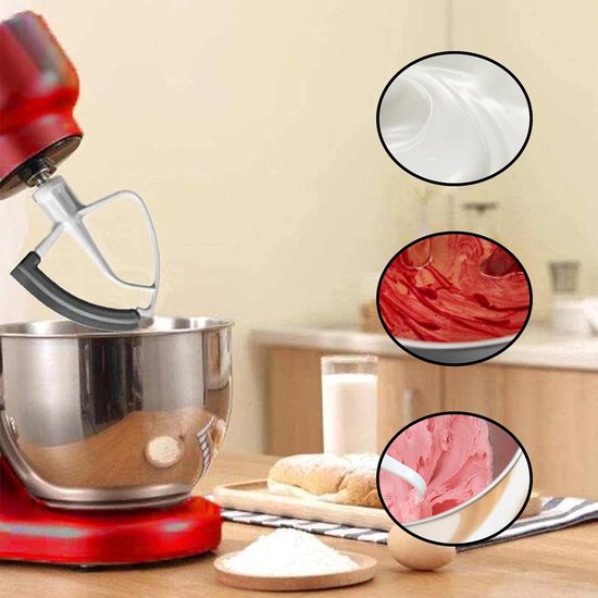 Mixer Accessoires - Keuken Opzetstuk - Beslag Maken - Flexibele Rand - 4.5-5 Quart - Wit — afbeelding 4