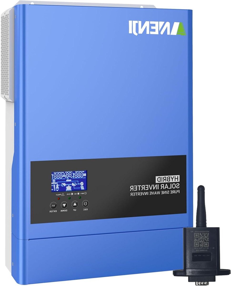 Hybride Omvormer Zonne-energie - Zonnepaneel Omvormer - Energie Opwekken - Zuivere Sinusgolf - 6200 W - Grijs
