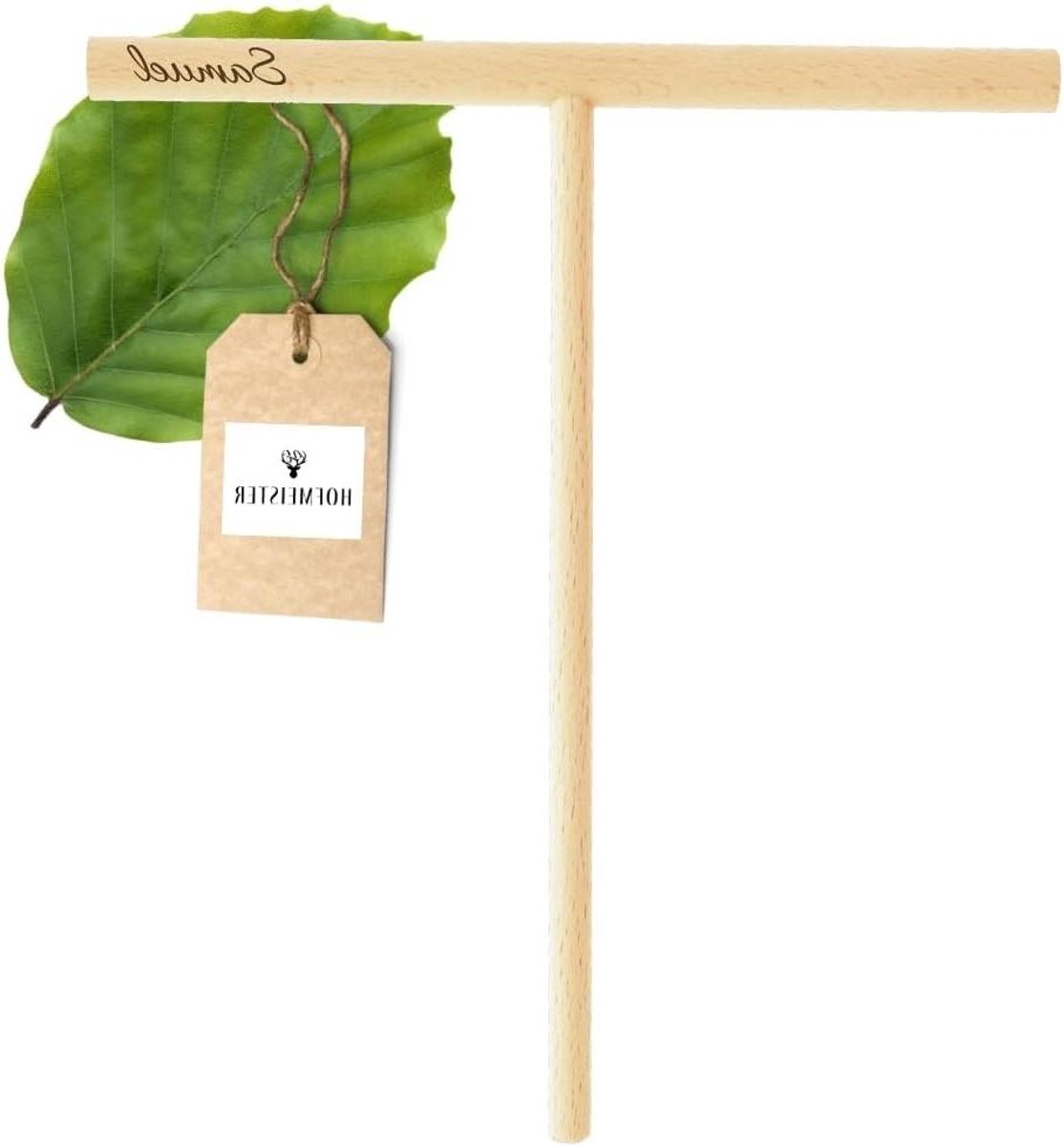 Deegverdeler Hout - Pannenkoekenverdeler Crêpes - Gelijkmatig Deeg Verdelen - Individueel Vormgegeven Gravure - 22.5 cm - Natuurlijk Hout
