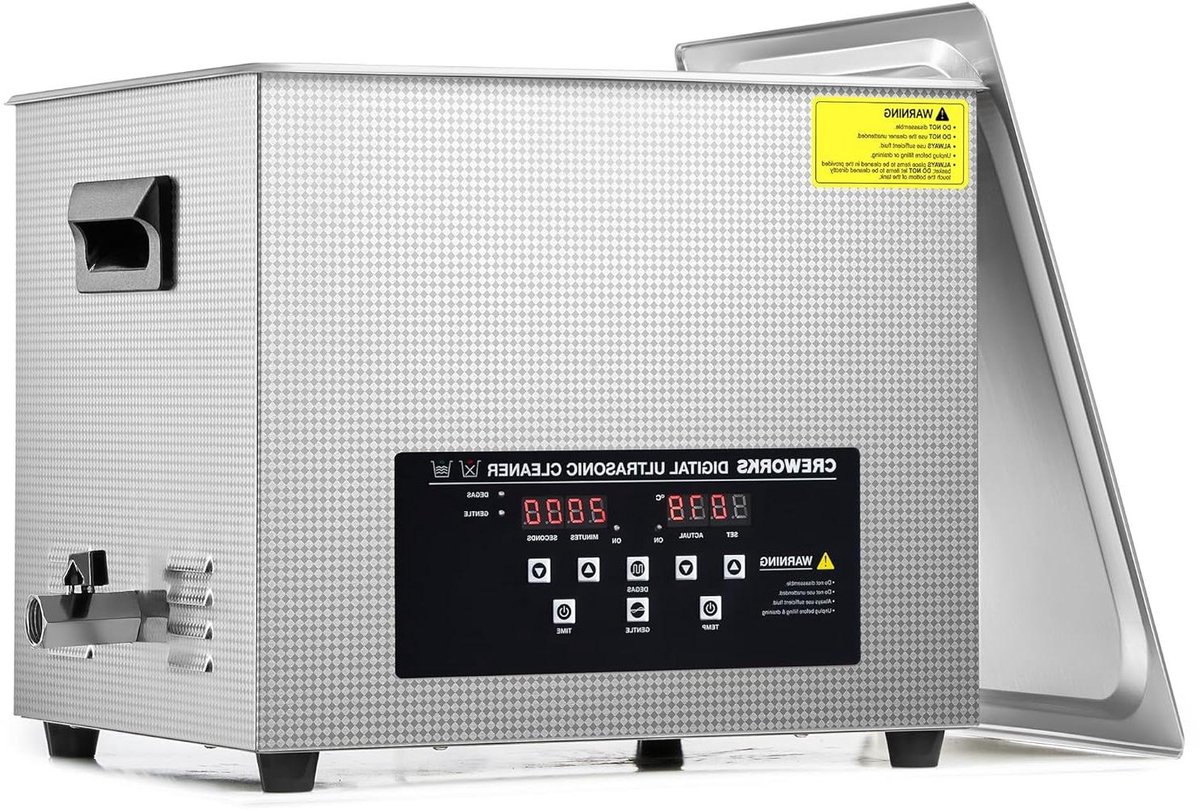 Digitale Ultrasoonreiniger - Ultrasoonbad Reiniger - Grondig Reinigen - Met Verwarming Timer - 15L - Zilver