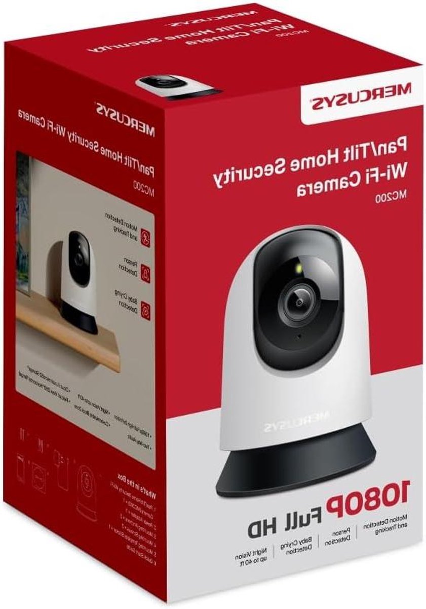 Bewakingscamera Binnen - Wifi Camera - Huis Bewaken - 360 Graden Rotatie - 18 x 11 x 11 cm - Wit