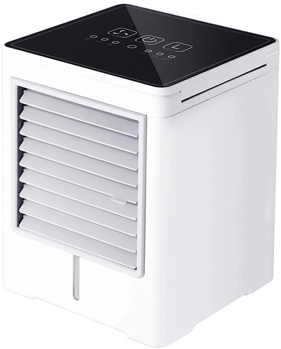 Luchtkoeler, draagbare airconditioner, draagbare mini airconditioner, USB Arctic luchtkoeler, 3 snelheden met LED-verlichting voor thuis, kantoor, kamer, slaapkamer (Normaal) (Bijgewerkt)