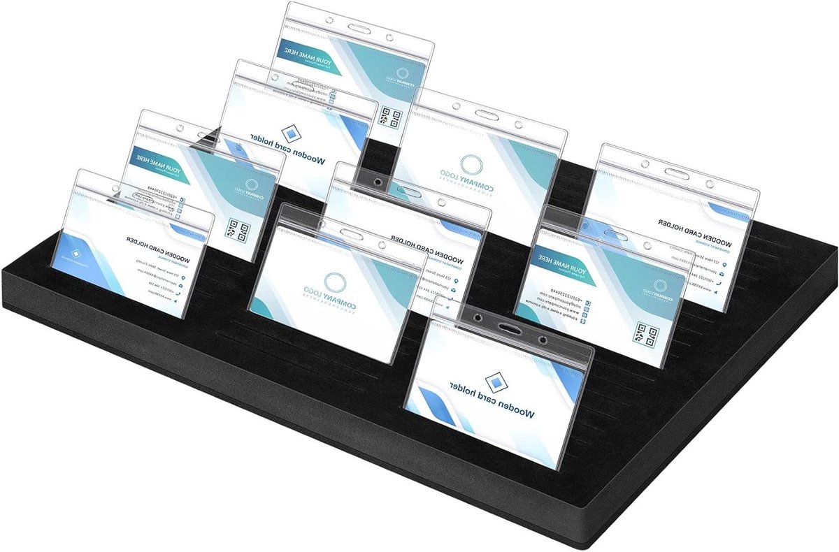 Naambadge Houder - ID Kaart Organizer - Efficiënt Organiseren - 60 Slot Ontwerp - 42.5 x 30.5 cm - Zwart